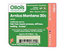 Load image into Gallery viewer, Olloïs Arnica Montana 30C Vegan Organic Kosher, 80 pellets