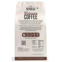 Load image into Gallery viewer, La Republica Organic GROUND Coffee w Full-Fruiting Mushrooms
