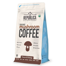 Load image into Gallery viewer, La Republica Organic GROUND Coffee w Full-Fruiting Mushrooms